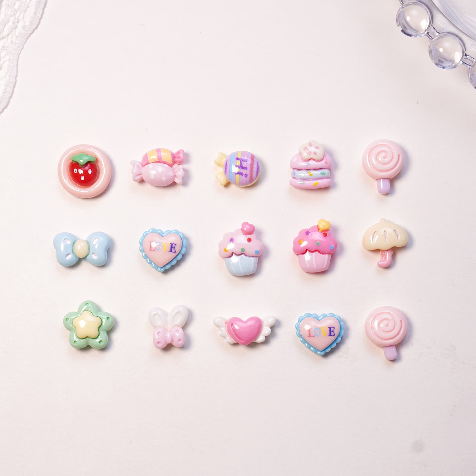 Shiny Mini Cake Candy Cartoon Nail Art DIY Cream Resin Small Accessories Nail Decoration