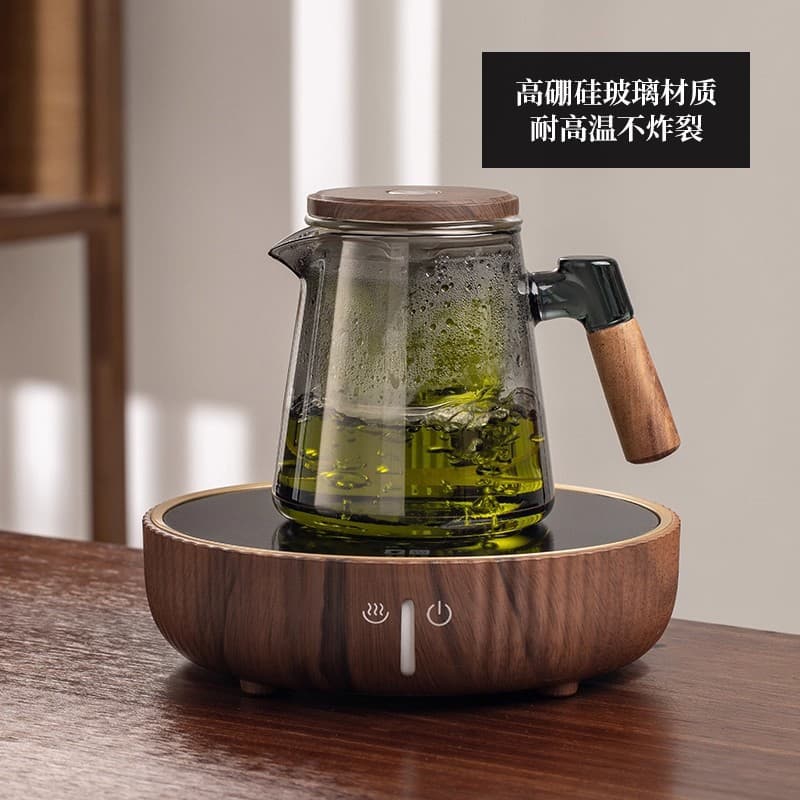Easy-Pour Teapot 2025 New Style Glass Inner Liner Tea-Water Separation Mid-Press One-Key Home Tea Set