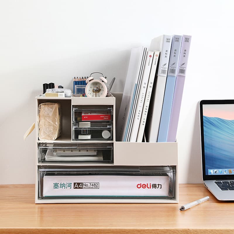 Desktop Storage Box File Stationery Box Office Supplies Organizer Box Multifunctional Drawer-Type Miscellaneous Box