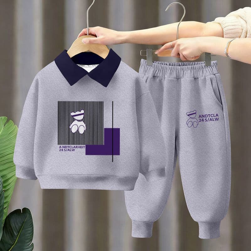 2026 New Children's Wear Boys' Spring/Autumn Set Stylish Clothes for Middle and Small Children, Pure Cotton Casual Hoodie Spring Wear