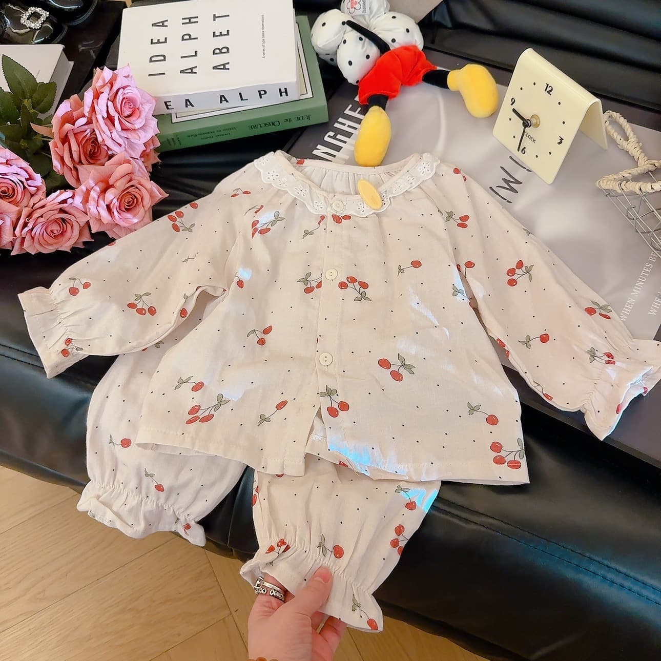 Children's Cotton Gauze Homewear Set 2026 Spring/Summer New Style Boys Girls Parent-Child Pure Cotton Korean Loose Pajamas Breathable