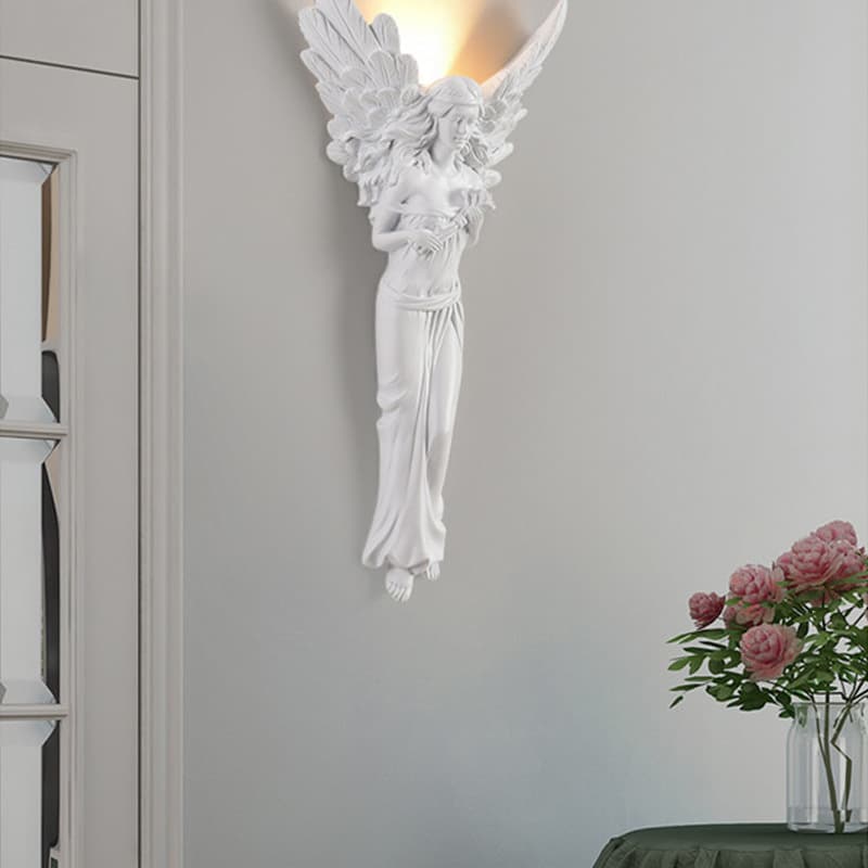 French Wall Lamp Cupid Baroque Vintage Angel Corridor Bedroom Living Room Decorative TV Bedroom Wall Light