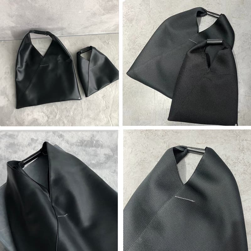 22ss Large/Medium/Small Black Women's Triangle Bag Dumpling Bag Ins Mesh Tote Bag Shoulder Bag Commuter Bag