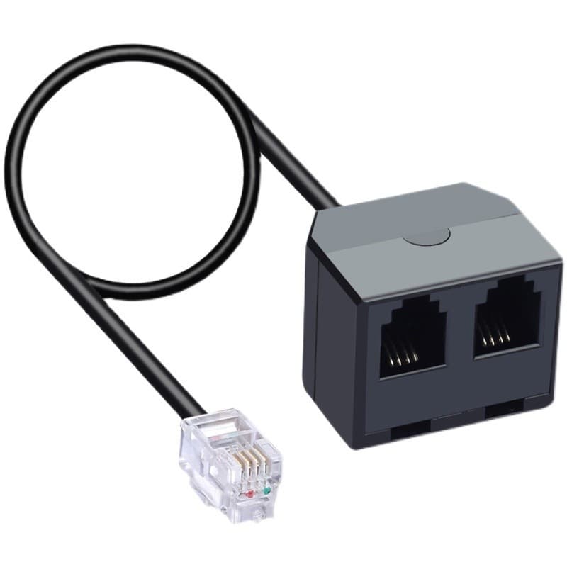 Telephone landline adapter cable, Cisco universal adapter cable RJ9 4P4C 1-to-2 adapter for connecting to call headsets.