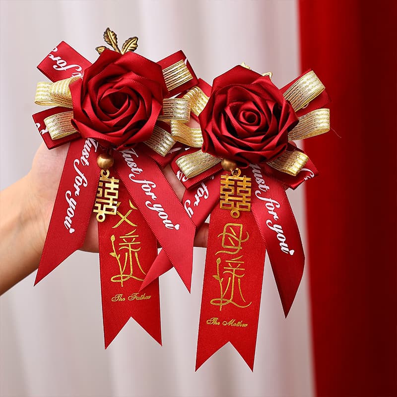 Wedding wedding groom and bride corsage corsage wedding corsage set of creative wedding supplies simulation wedding corsage