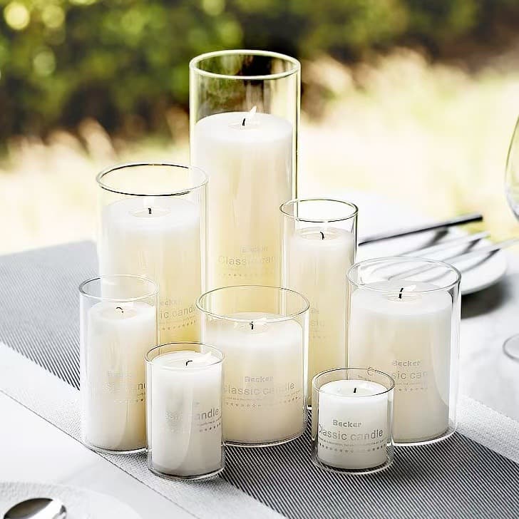 Minimalist High Borosilicate Candle Cup Transparent European Style Candle Holder Ornament Aromatherapy Candle Glass Jar Wedding Restaurant Candle Holder