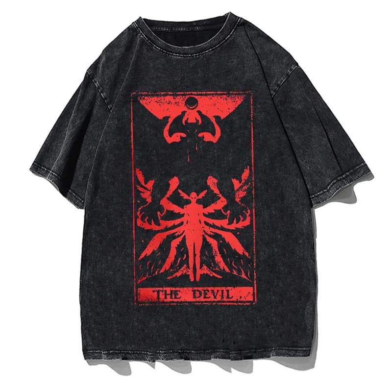 Devil Tarot Debiruman Devilman Crybaby Men's T-Shirt Japan Anime