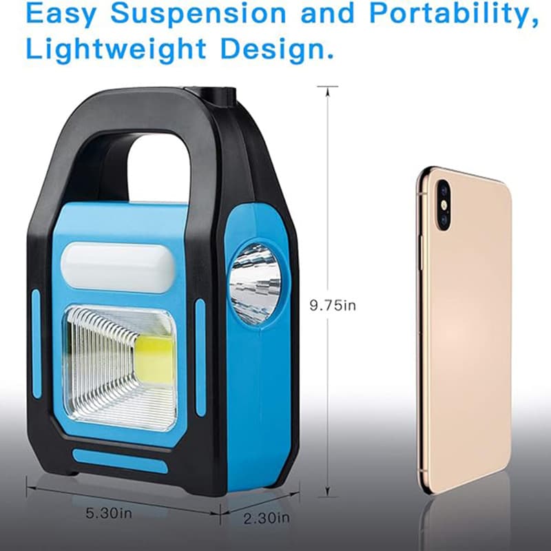 Outdoor solar portable searchlight emergency multifunctional portable camping light COB work light portable light