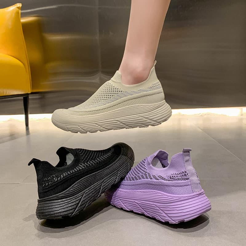 Feiwei Women's 2024 New Summer Mesh Running Shoes Breathable White Hot Style
