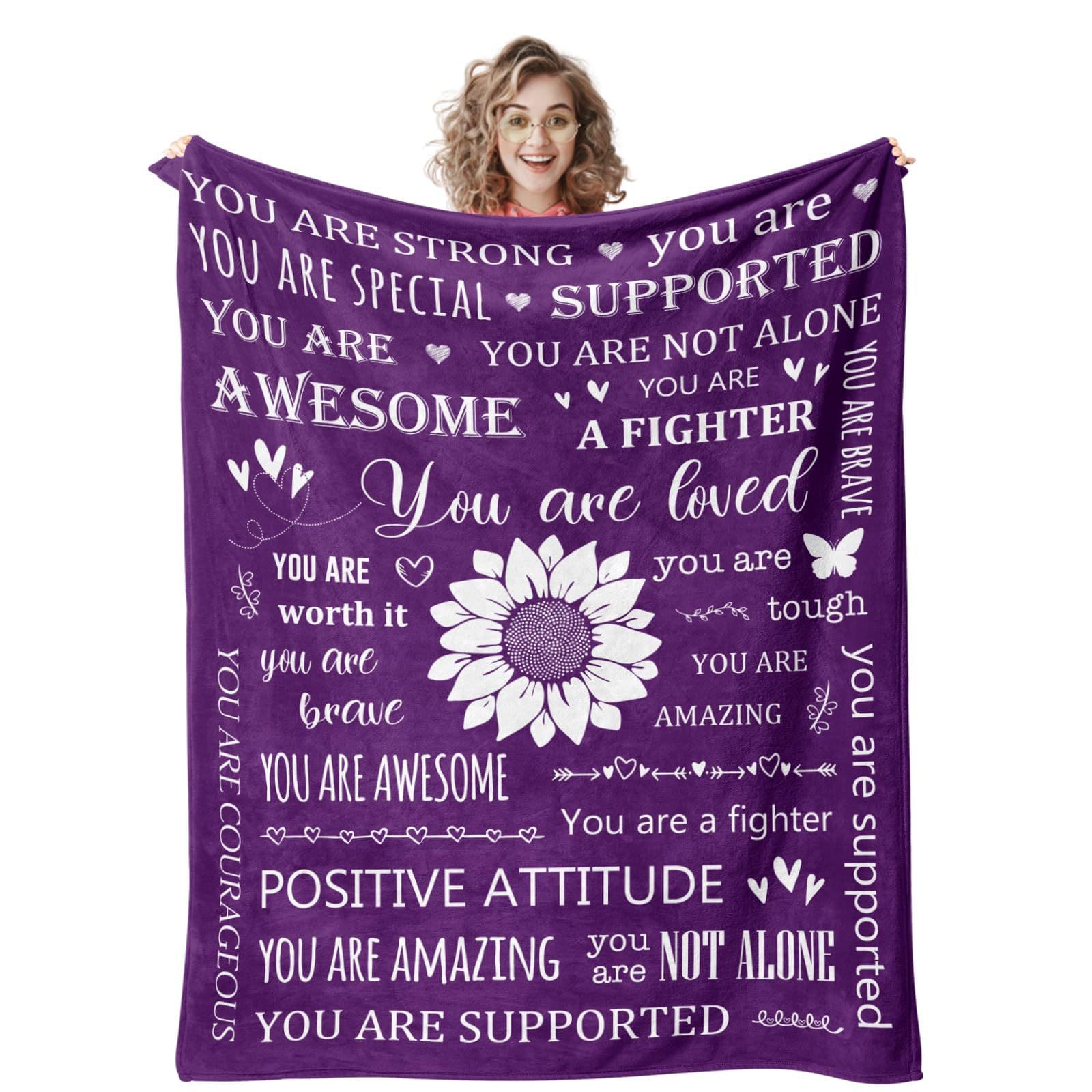 Post-Surgery Recovery Gift Soft Comfortable Flannel Warm Home Essential Printed Blanket Men Women Gift