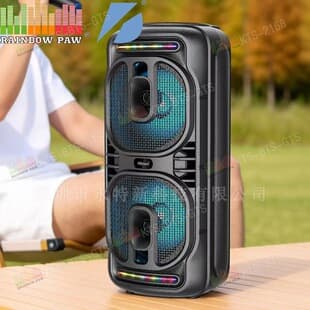 KTS BTS GTS Factory Wholesale KTS-2466 Dual 8-inch Portable Bluetooth Speaker with Wireless Microphone