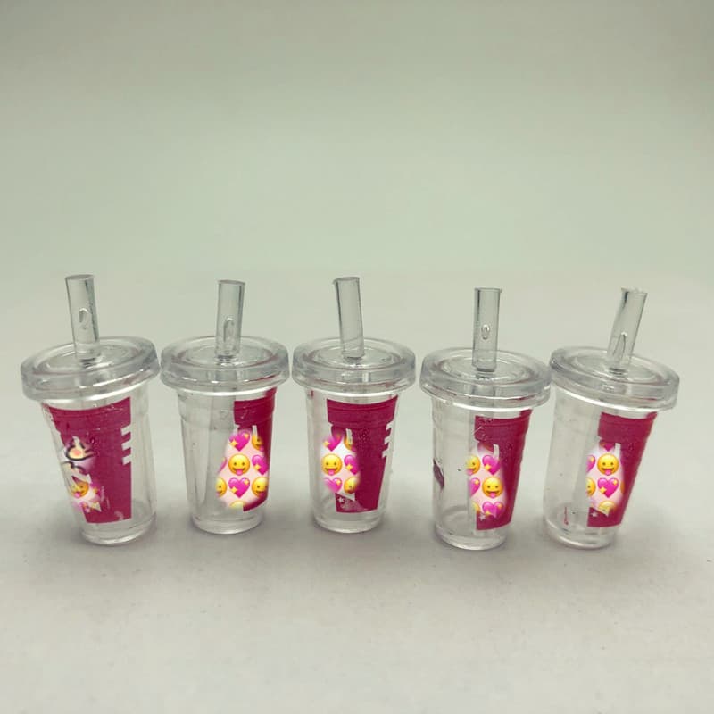 Miniature Dollhouse Drink Cup Scene Model Toy Plastic Craft European Style Bottle Replica Customizable Decoration Accessory