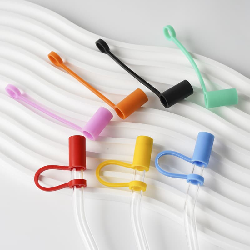 Straw Caps Food-Grade Silicone Straw Sleeves, Removable Dust Covers for 10MM/8MM Straws