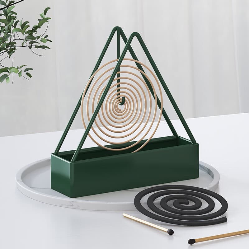 Mosquito incense tray clip placer fireproof anti-scalding mosquito incense catcher ash plate smoke creative triangle incense burner rack