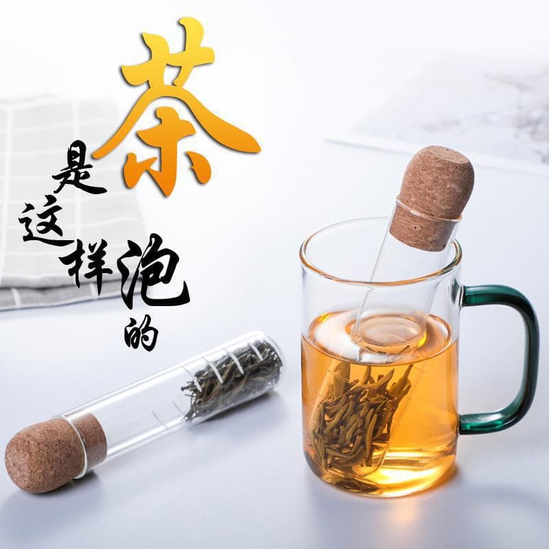 Test Tube Tea Infuser Office Tea Set Transparent Glass Black Tea Creative High Borosilicate Glass Test Tube Tea Brewer