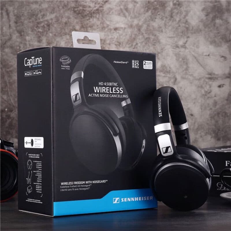 Sennheiser HD4.50BTNC Wireless Bluetooth Over-Ear Headphones with ANC Noise Cancellation and Microphone, Compatible with HD4.40