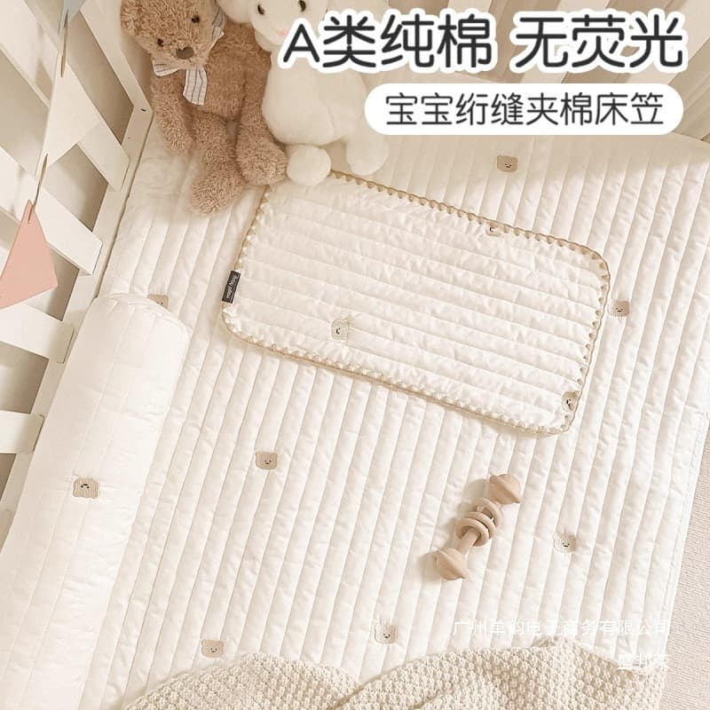 Factory direct sales of thickened quilted baby mattress covers, custom-made children's interlocking mattress covers and sheets.