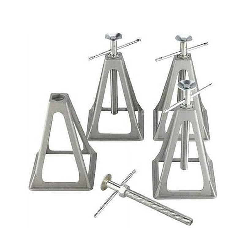 Export Model Single RV Jack with Rubber Pad, Stable Hand-Crank Parking Support Stand for Europe and America