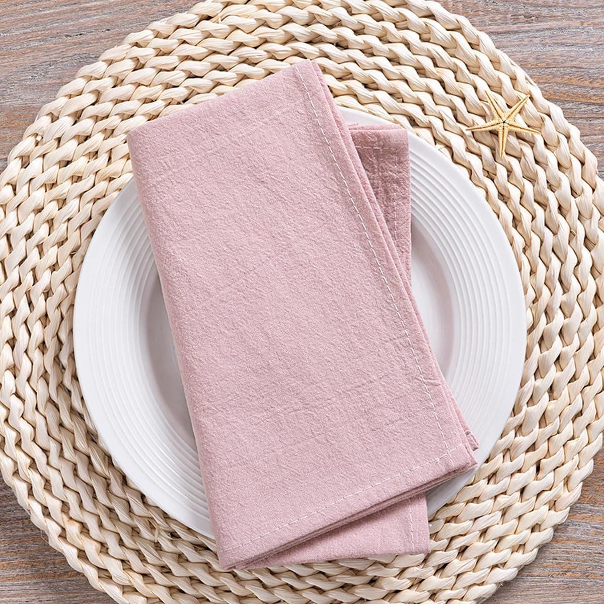 100% Cotton Linen Napkin Cloth for Kitchen, Hotel, Restaurant Table Decoration, Cross-Border Hot Selling Napkin for Photography