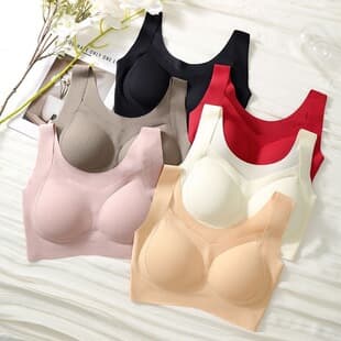 Factory Direct Cross-border Hot-selling Invisible Back Beauty Bra for Women, Red for Zodiac Year, Push-up Plus Size Bra