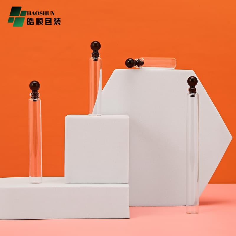 Factory in-stock 1ml 3ml 5ml test tube perfume bottles, sample flat-bottom stick test tube bottles, slim sub-packaging