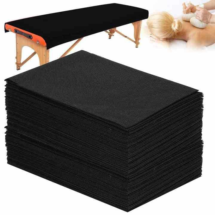 Disposable sheet thickened black PP non-woven fabric for beauty salon massage mattress specialized waterproof export sheet cross-border.