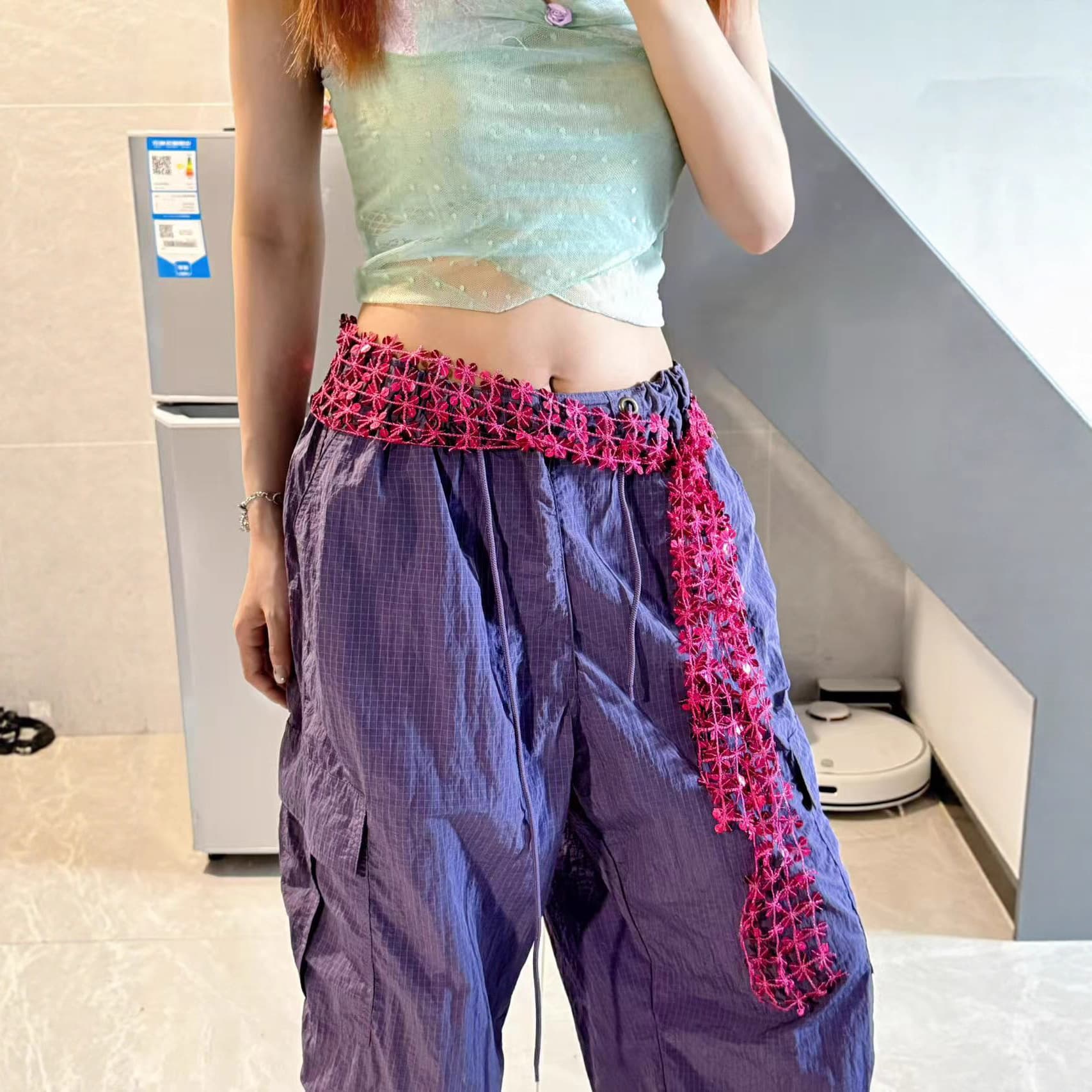 New Jazz Dance Starry Butt Curtain Dance Waist Kpop Waistband Accessories Street Dance Trendy Waistband Waist Chain