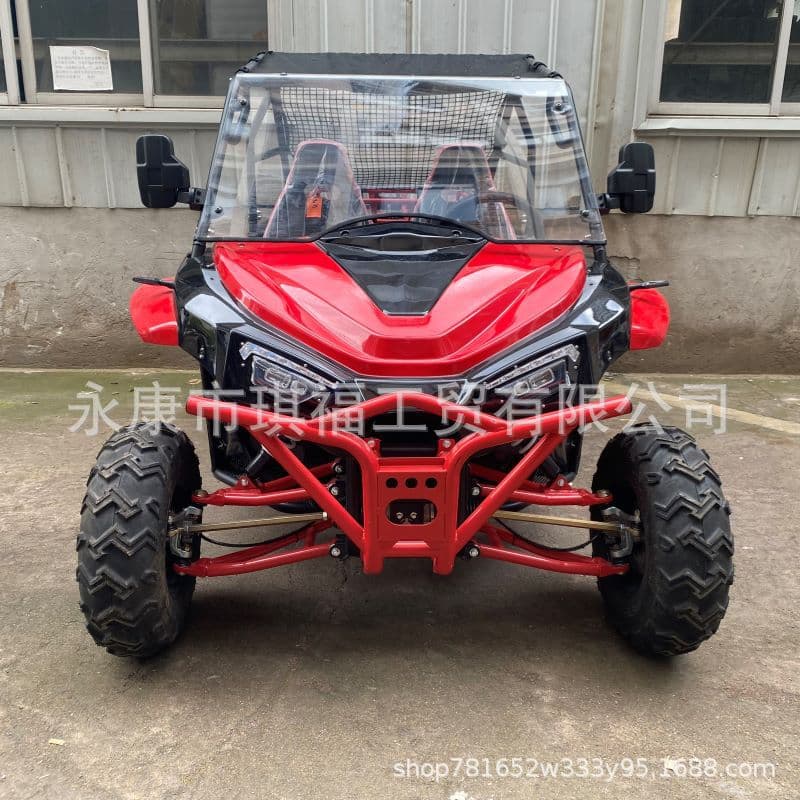 Cross-border exports include ATVs, off-road go-karts, 230CC all-terrain snow bikes, mountain bikes, beach bikes, motorcycles, and UTVs