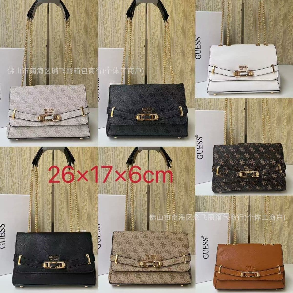 Foreign trade European and American high-quality new printed belt fashion decoration platinum chain hand-held solid color shoulder bag for women