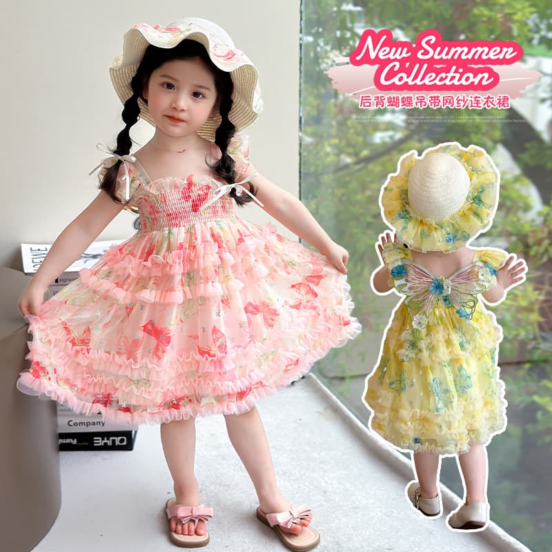 Girls Dress Summer 2026 New Style Children Fashionable Dress Baby Trendy Summer Dress Princess Tutu Skirt