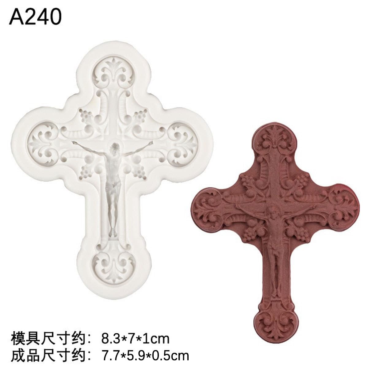 Chrome Hearts Pendant Bracelet Cross Silicone Mold DIY Handmade Tool Accessory Baking Decoration Mold