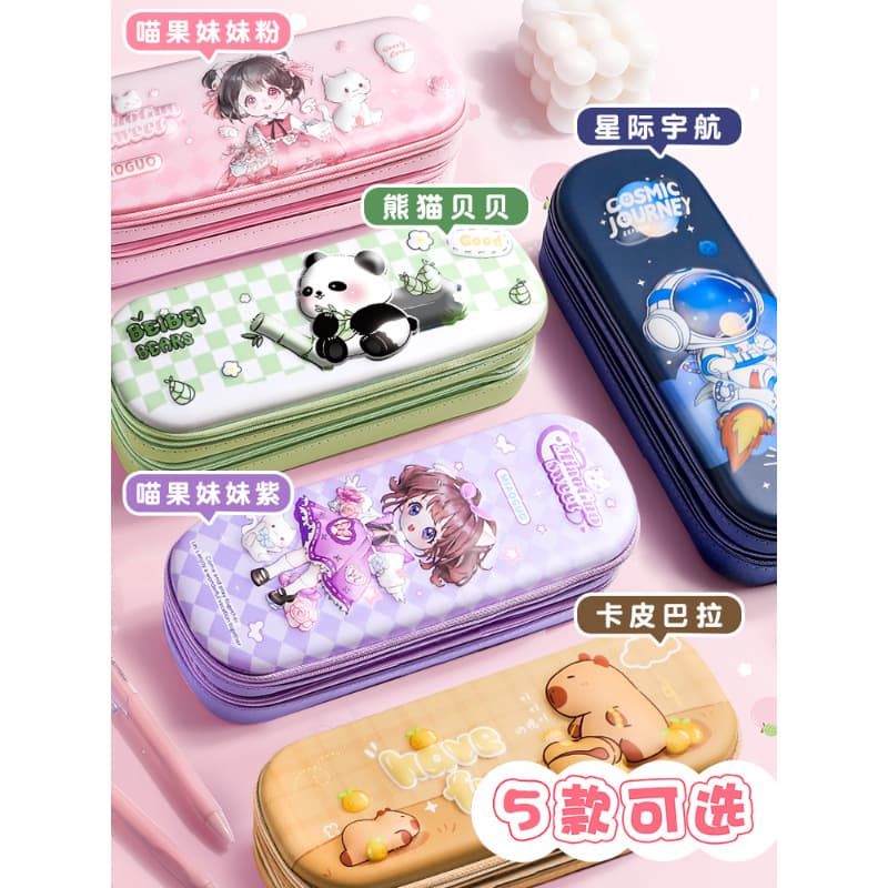 Capybara 3D Pencil Case Multifunctional Large Capacity Pencil Pouch Cartoon Cute Storage Box Pen Box Wholesale