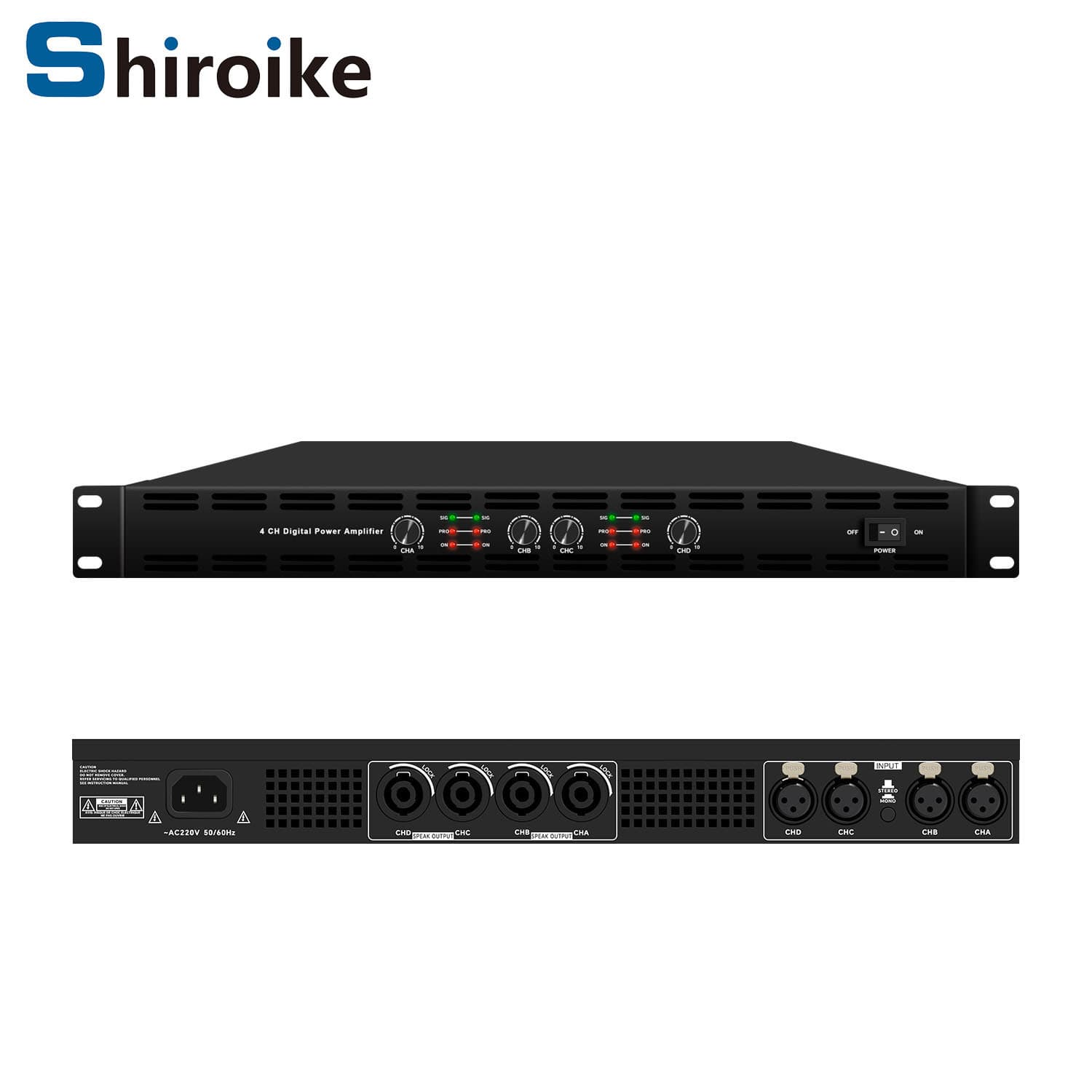 GAP-D5800B Professional Digital Amplifier 800W*4 4Ω Power Amplifier DJ Stage High Power