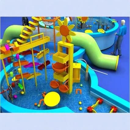 Manufacturer produces outdoor large-scale amusement equipment, water park combination slide, fiberglass slide, water village facilities
