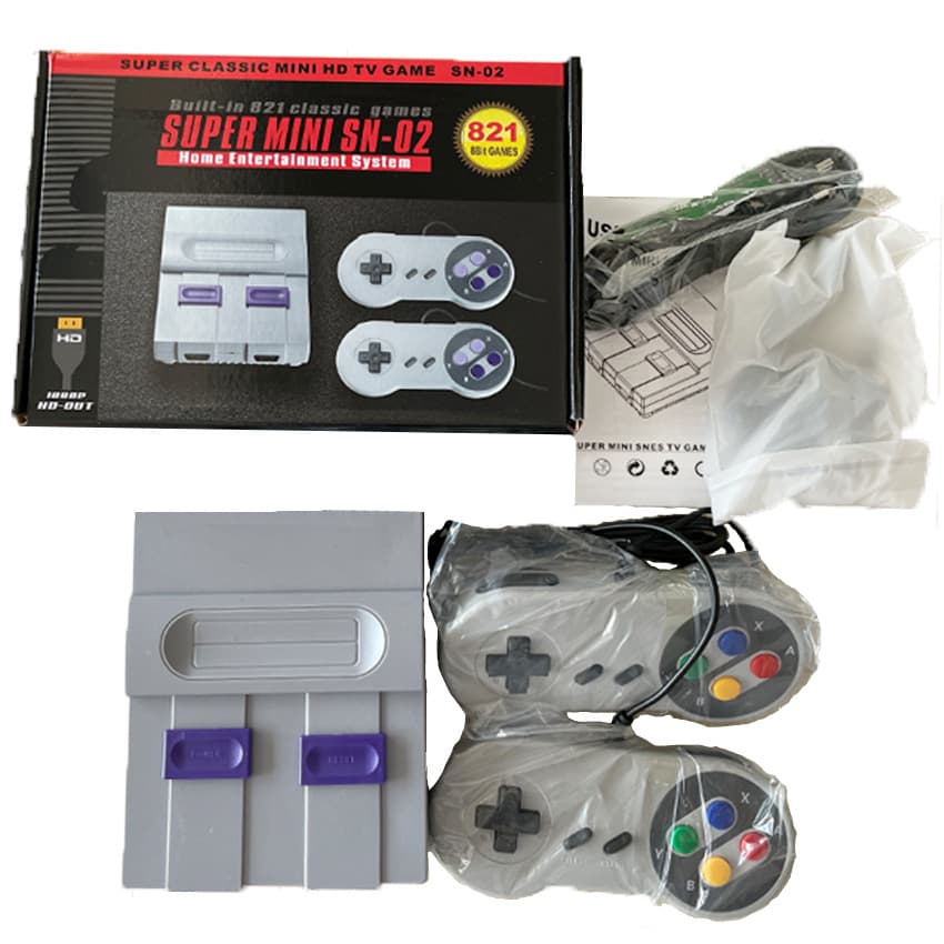 NES SNES FC High Definition TV Game Console Built-In 821 Classic Games HDMI USB Wired Connection Action Game for Kids And Teens