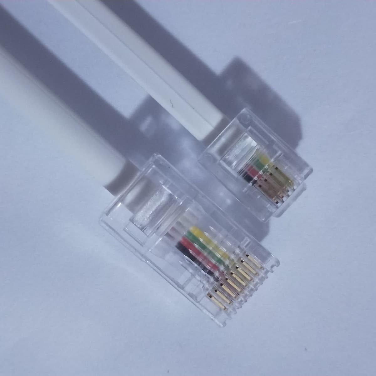 Factory custom telephone wire, 4-core RJ11 to RJ45 oxygen-free copper 20251 flat wire 0.3 meters, supports various lengths
