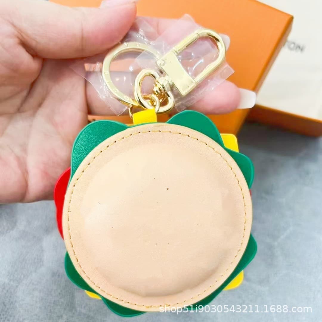 Trendy Brand L Dior-Style Bag with Hamburger Pendant, Exquisite Lipstick Bag, Exquisite Women's Crossbody Small Bag, Creative and Unique Bag Pendant for Women