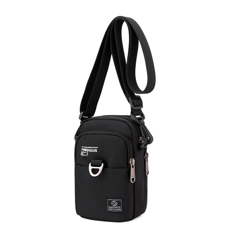 2022 New Men's Small Crossbody Bag Single Shoulder Diagonal Solid Color Mobile Phone Bag Lightweight Sport Multi-use Hanging