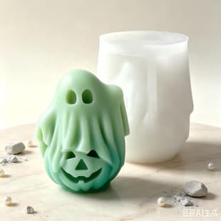 Halloween Pumpkin Ghost Silicone Mold DIY Handmade Scented Candle Plaster Craft Cement Ornament Mold