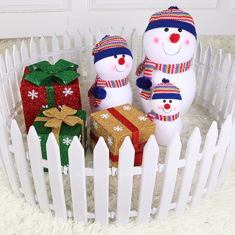 Christmas tree fence white fence splicable fence plastic fence christmas decoration white fence