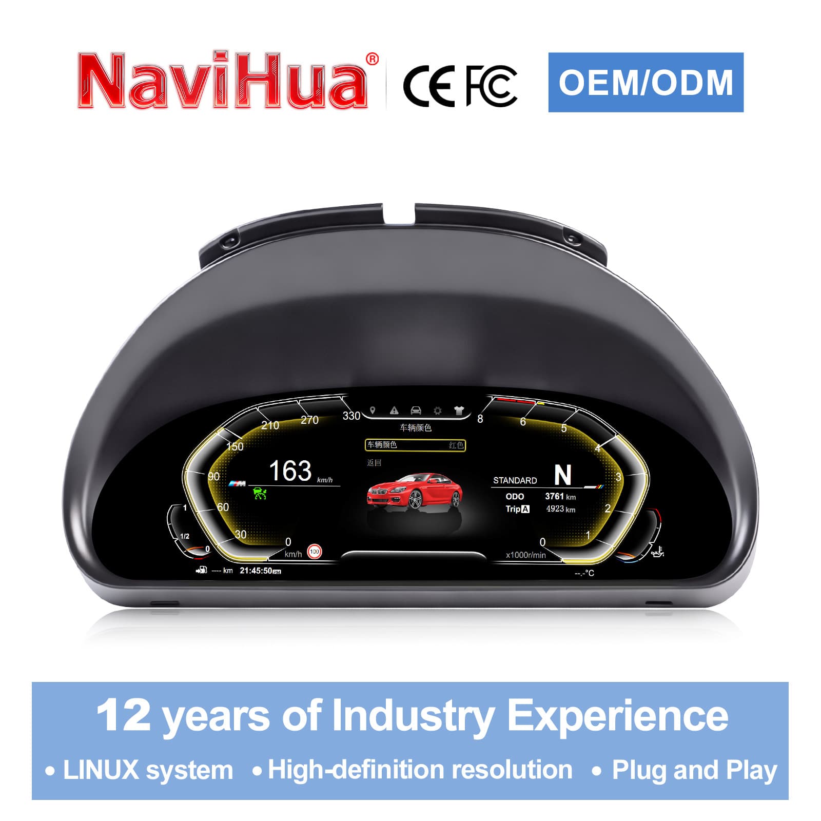 Compatible with BMW E53/E39 1999-2006 Full LCD Instrument Cluster with Multiple UI Switching and CarPlay Support