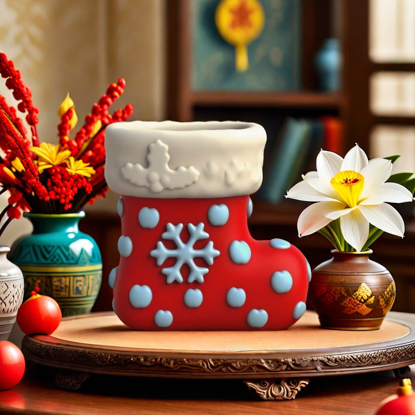 Christmas Elk Socks Wool Gloves Scented Candle Silicone Mold DIY Aromatherapy Plaster Baking Decoration Mold