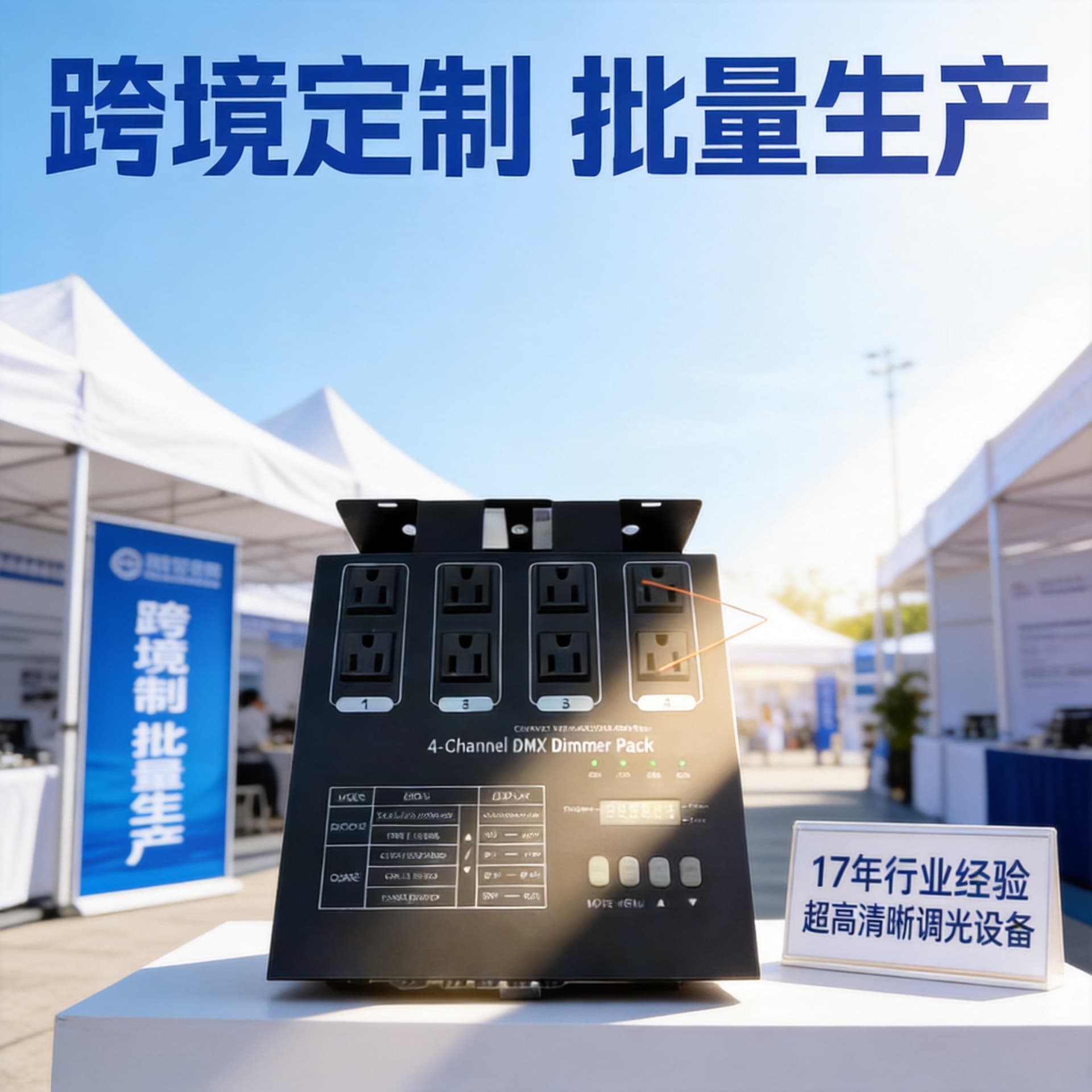 4-Channel Silicon Dimmer Pack 4 DMX512 Dimming Controller Stage Light DMX512 Stage Lighting Controller