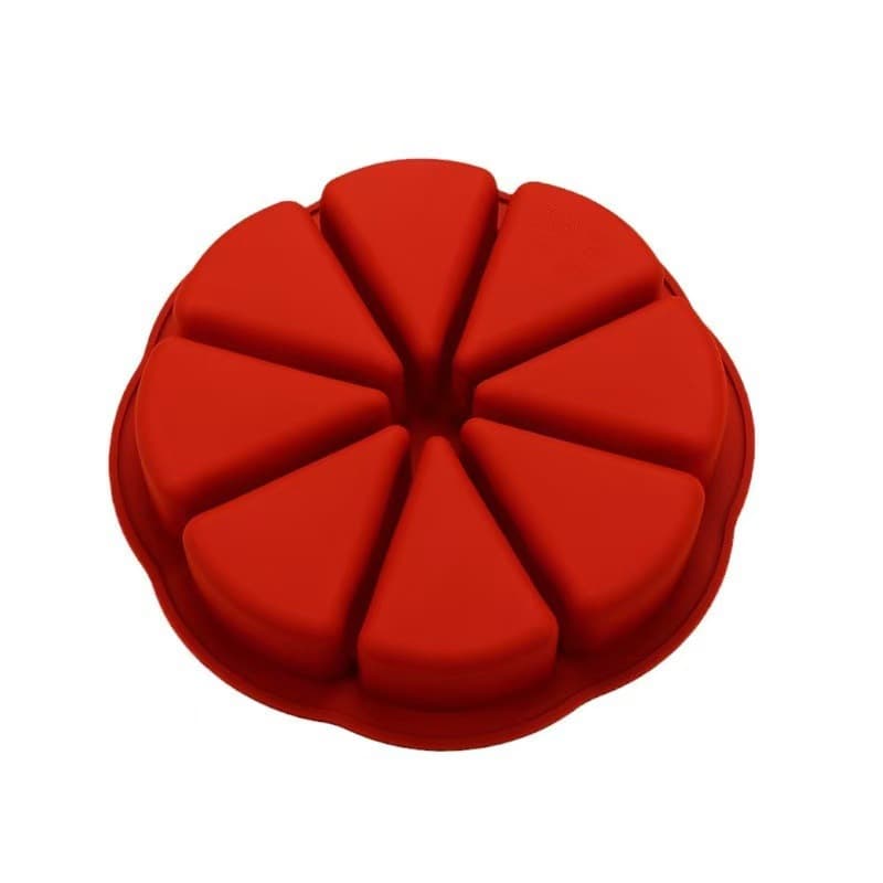 Triangular Silicone Cake Mold Non-Stick and Easy to Demold Household Food Grade 8 Scones Sliced Cake Mold Pizza Plate