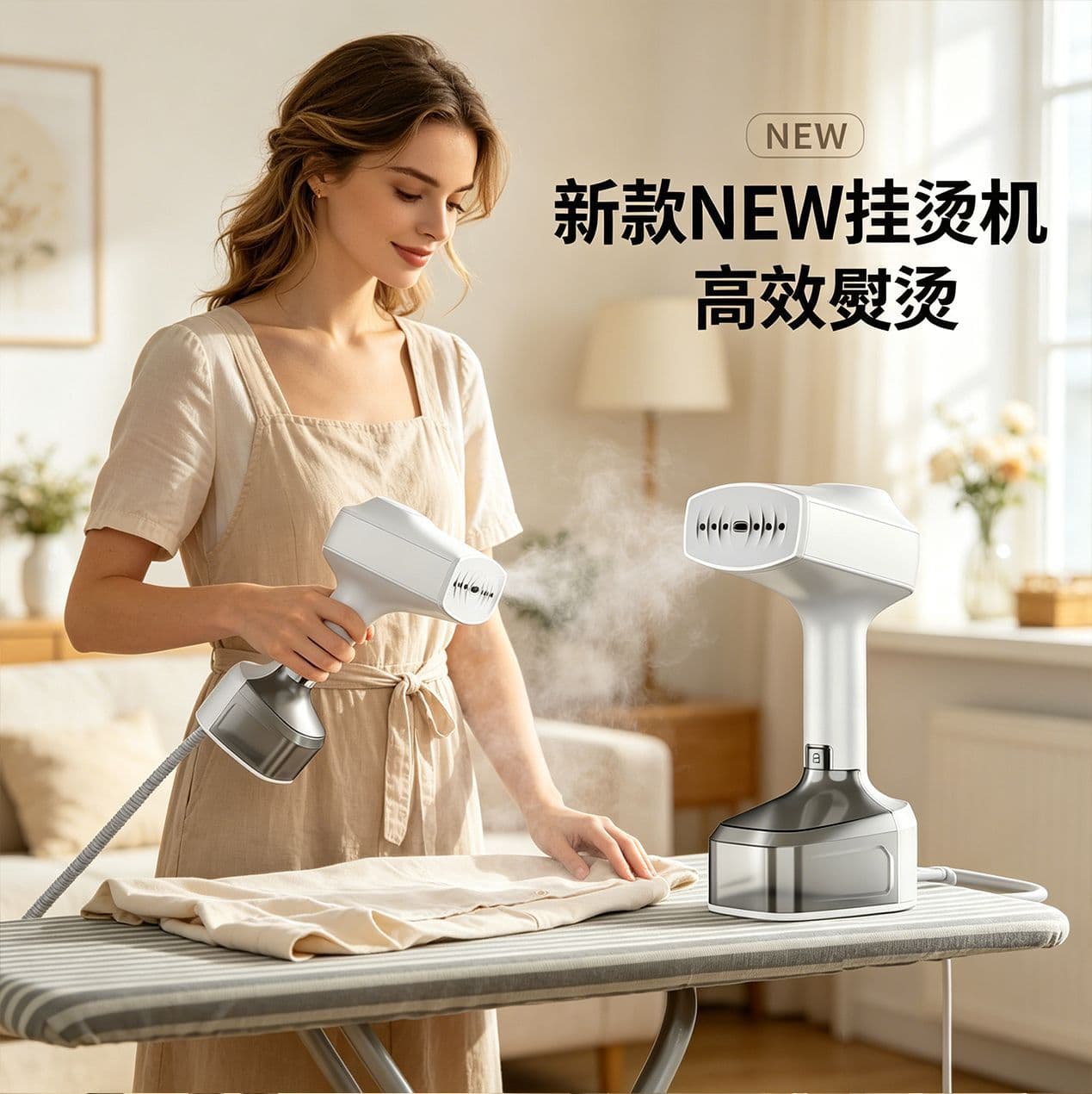 New Cross-Border Portable High-Power Handheld Steam Iron, Dry and Wet Dual-Use Travel Iron for Home Garment Care