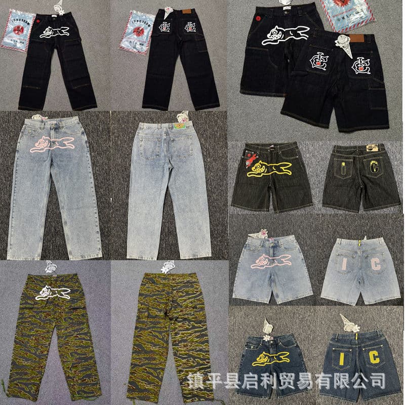BBC ICECREAM Cross-border High Street Trendy Flying Dog Camouflage Print Unisex Casual Twill Canvas Shorts