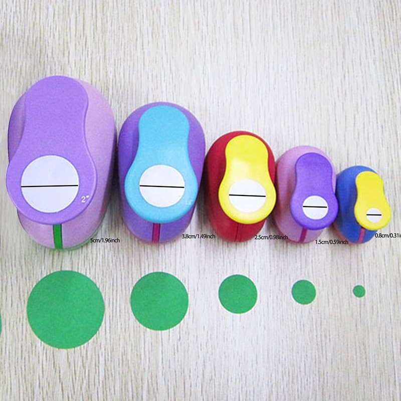 Export Random Color Round Paper Punch, Children's Educational Flower Punch, Handmade Paper Punch Tool