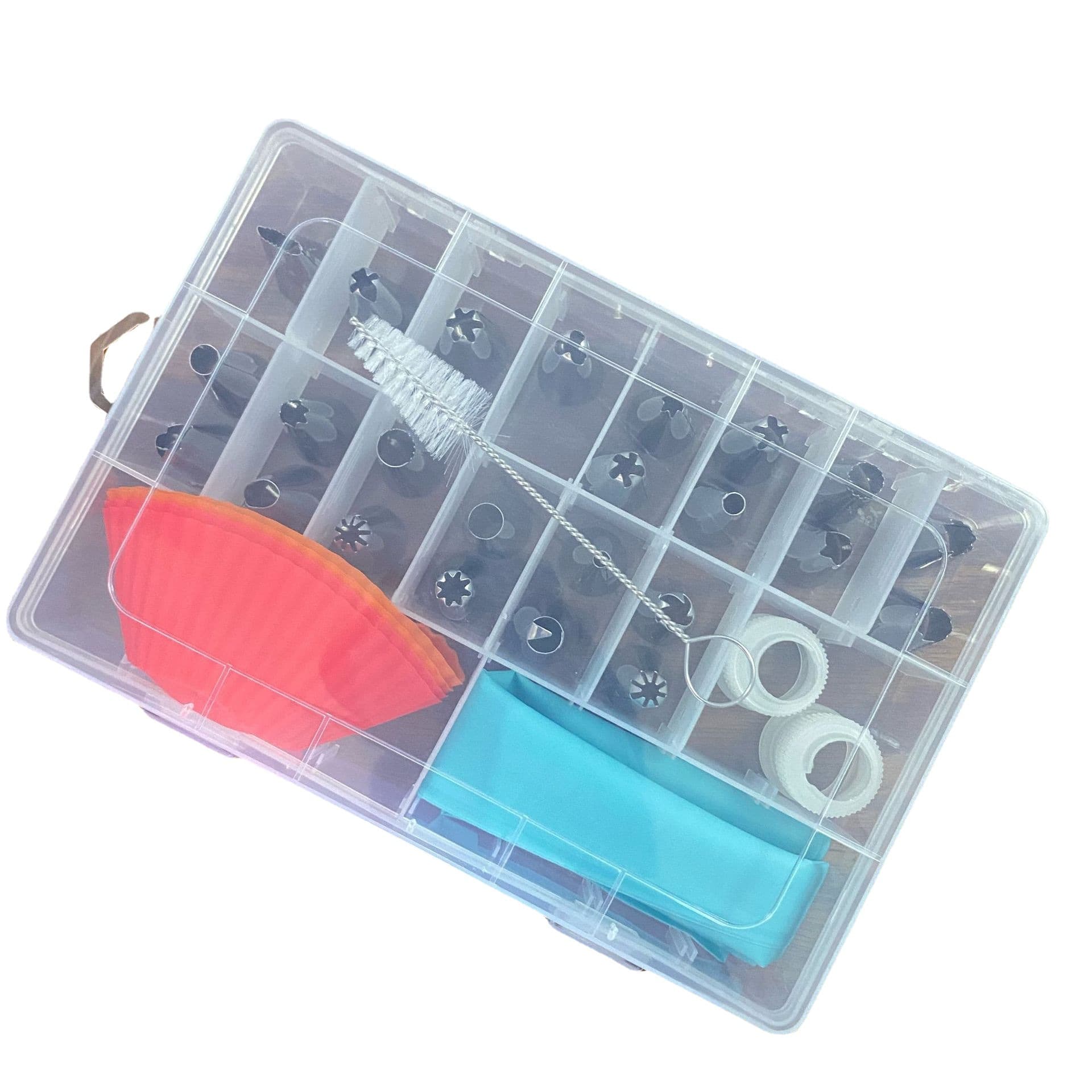 Customizable Combination Set Small Stainless Steel Piping Nozzle Storage Box TPU Silicone Muffin Cups Multiple Accessories