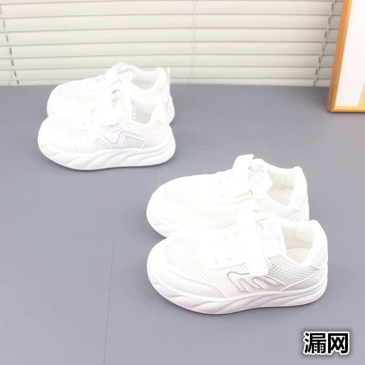 Children's Boys Shoes 2026 Spring Summer New Style Boys Hollow Board Shoes Student Sneakers Spring Children's White Shoes