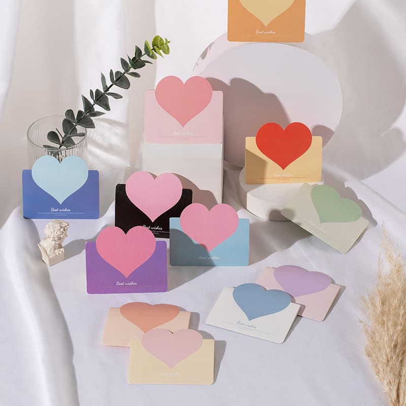 Manufacturer's Mother's Day Universal Heart-Shaped Greeting Cards, Valentine's Day Flower Shop Gifts, Blessing Gifts, and Fresh and Cute Cards